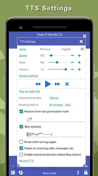 TTS Reader: reads aloud books Screenshot7
