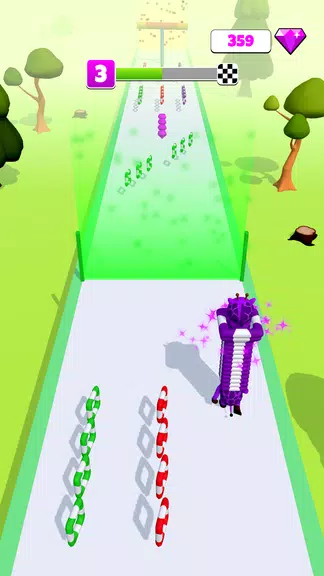 Long Neck Run 3d: Rings Stack Screenshot1