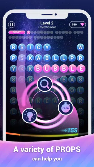 Scrolling Words Bubble Game Screenshot2