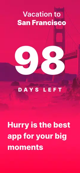 Hurry Day Countdown & Reminder Screenshot1