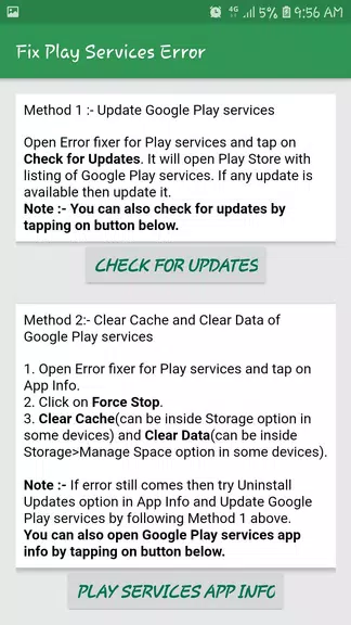 Fix Play Services Error & Update & Help Play Store Screenshot1