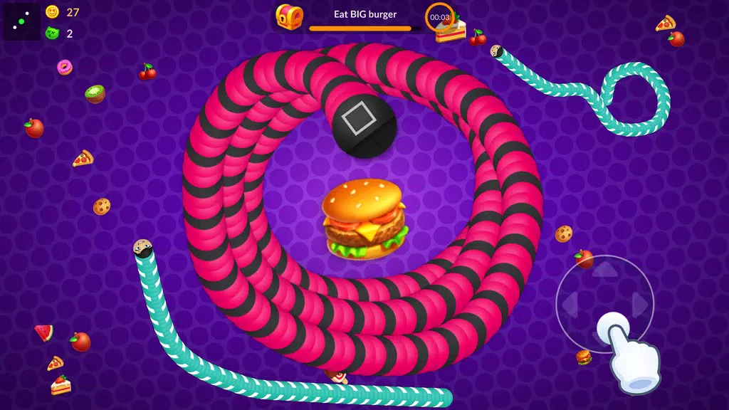 Snake vs Worms: Fun .io Zone Screenshot1