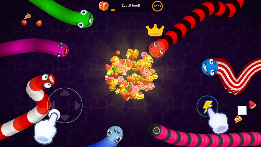 Snake vs Worms: Fun .io Zone Screenshot3