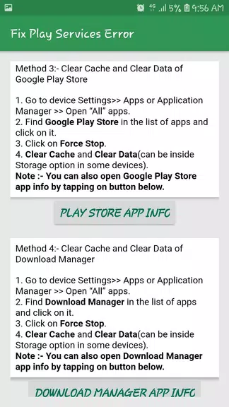 Fix Play Services Error & Update & Help Play Store Screenshot2