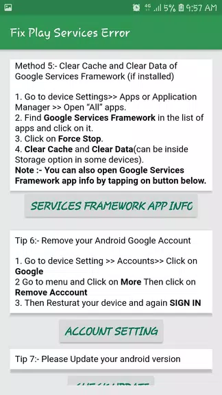 Fix Play Services Error & Update & Help Play Store Screenshot3