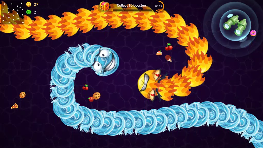 Snake vs Worms: Fun .io Zone Screenshot2