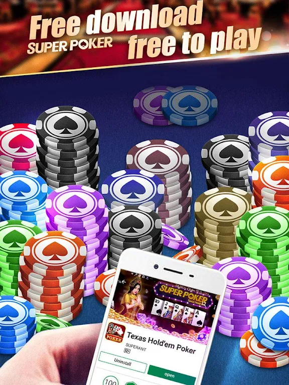 Super Texas Poker--Best Free Texas Hold'em poker Screenshot1