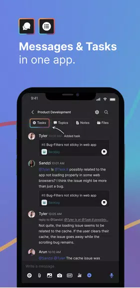 Rock: Messaging + Tasks Screenshot2