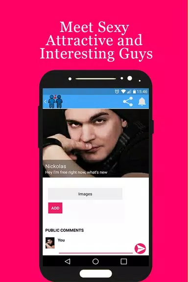 Gay Meet Chat : LGBT Boys Chat – Men Dating App Screenshot1