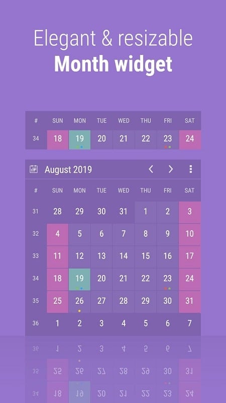 Calendar Widget: Month/Agenda Screenshot1