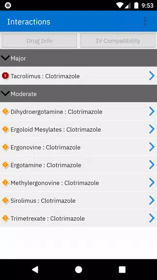 Micromedex Drug Interactions Screenshot3