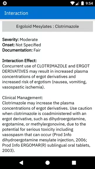 Micromedex Drug Interactions Screenshot4