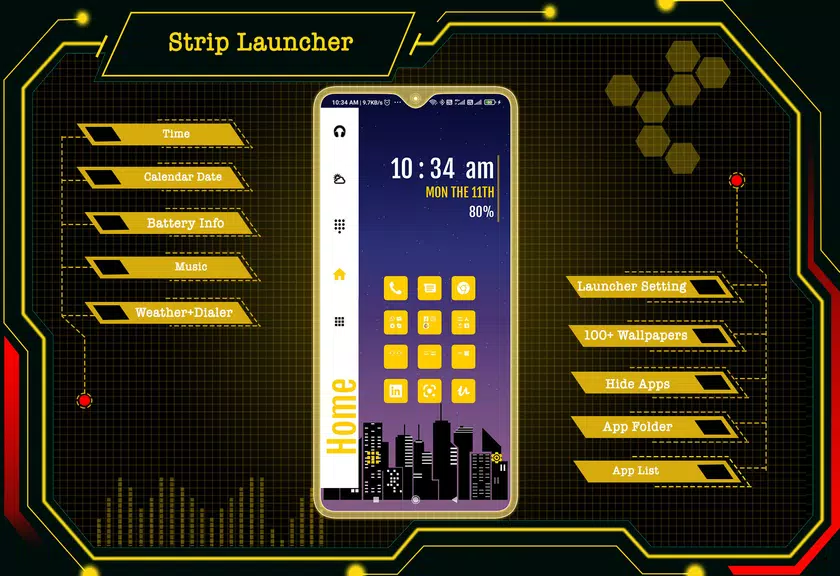 Strip Launcher - App lock Screenshot2