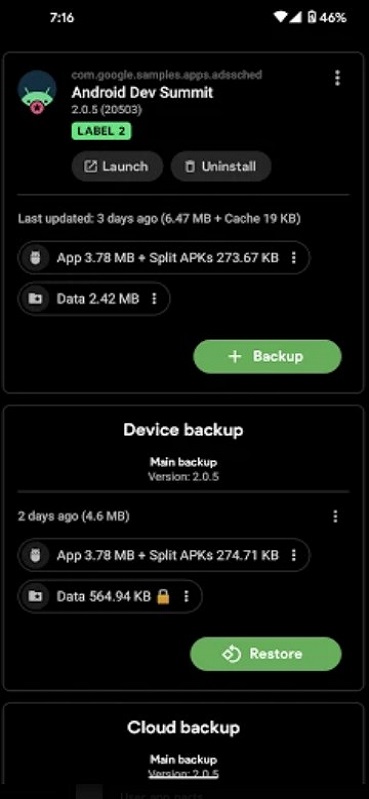 Swift Backup Screenshot1