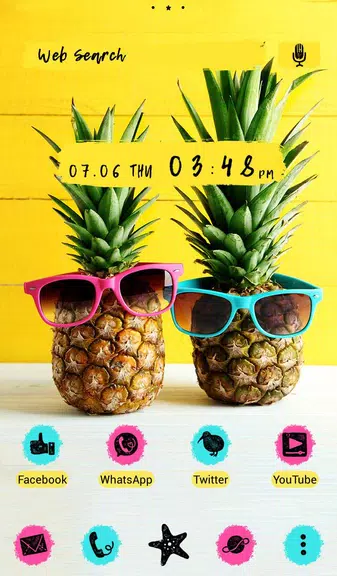 Sunglassed Pineapples Theme Screenshot1