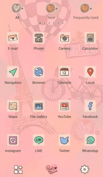 I Love Paris Theme +HOME Screenshot3