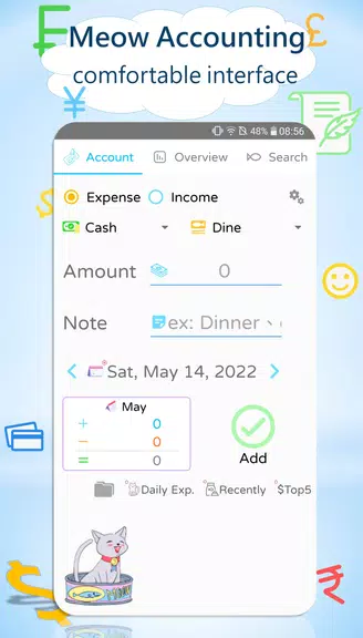 Track Budget&Expense -Cute Cat Screenshot1