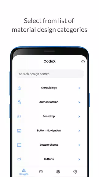 CodeX - Android Material UI Te Screenshot1