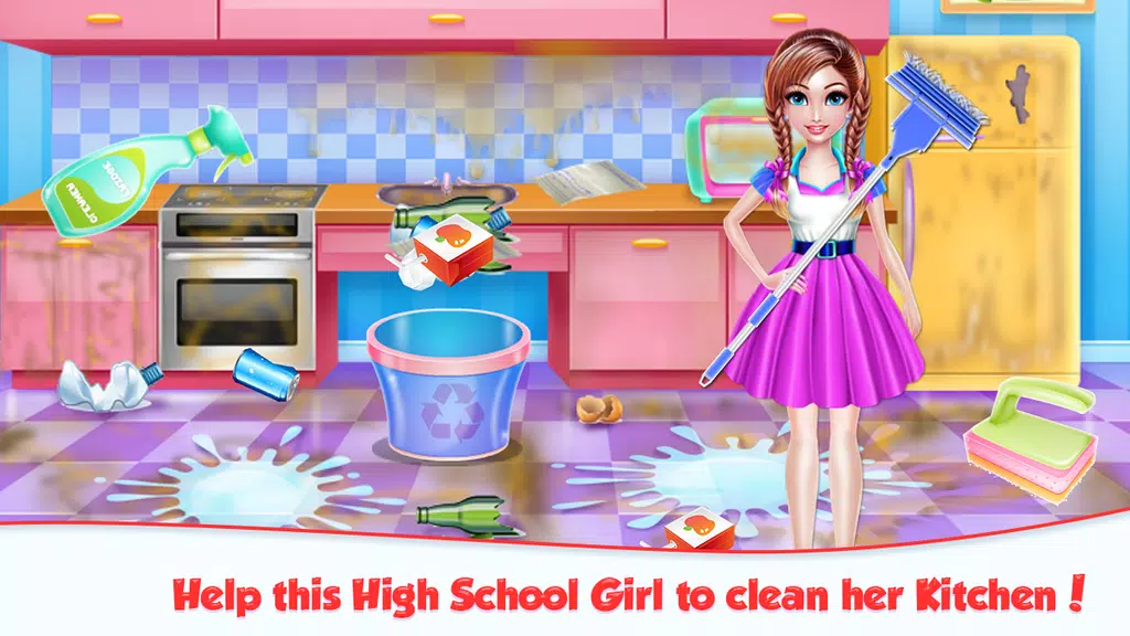 Highschool Girl House Cleaning Screenshot4