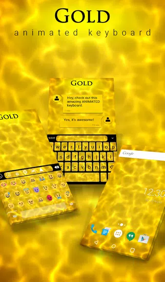 Gold Keyboard & Wallpaper Screenshot1