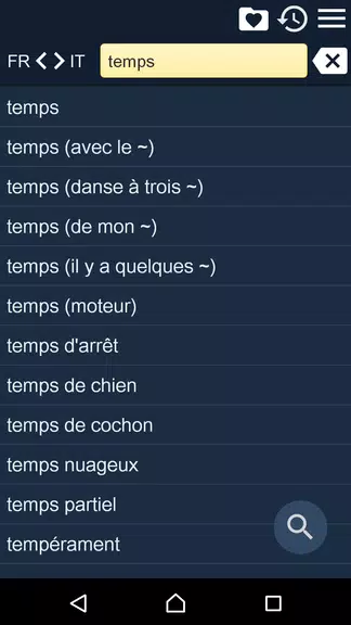 French Italian Dictionary Screenshot1