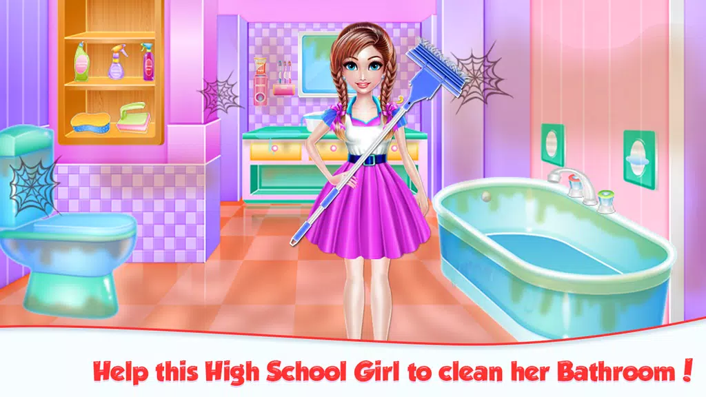 Highschool Girl House Cleaning Screenshot2