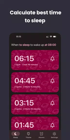 Sleep Time - Alarm Calculator Screenshot2