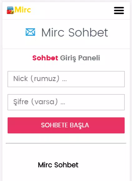 Mirc Sohbet Chat Odaları Screenshot1