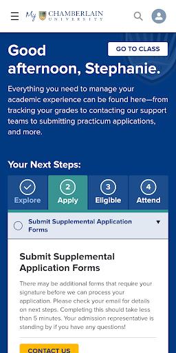 My Chamberlain: Student Portal Screenshot1