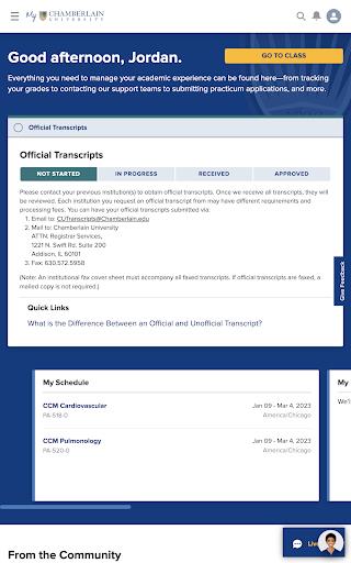 My Chamberlain: Student Portal Screenshot4