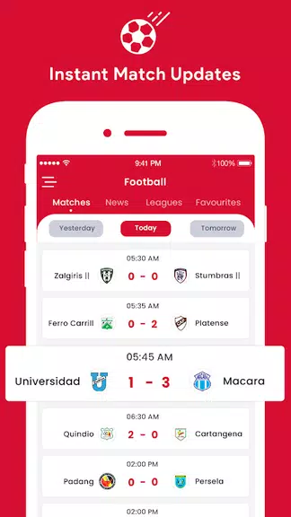 Live Football Score HD Screenshot4