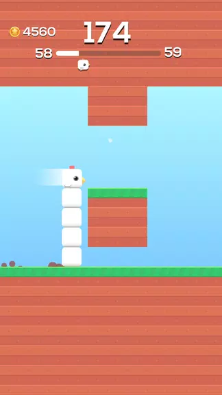 Square Bird - Flappy Chicken Screenshot1