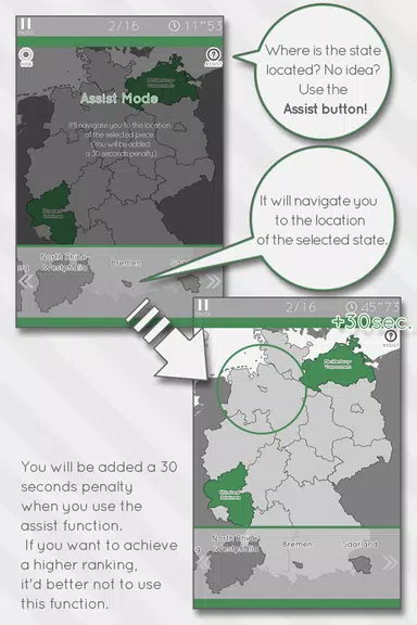 E. Learning Germany Map Puzzle Screenshot3