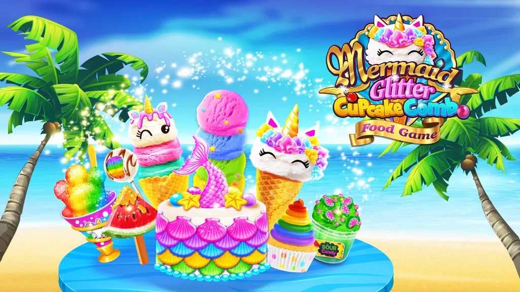 Mermaid Glitter Cupcake Chef Screenshot1