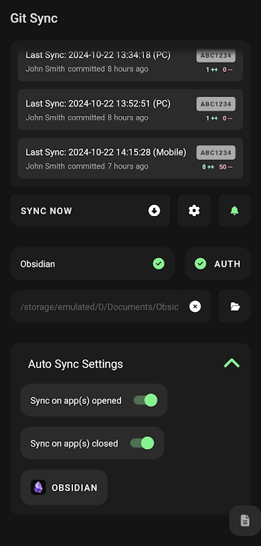 Git Sync Screenshot1