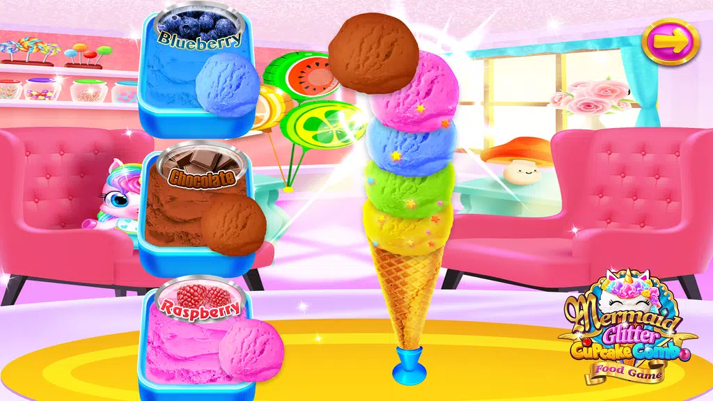 Mermaid Glitter Cupcake Chef Screenshot4