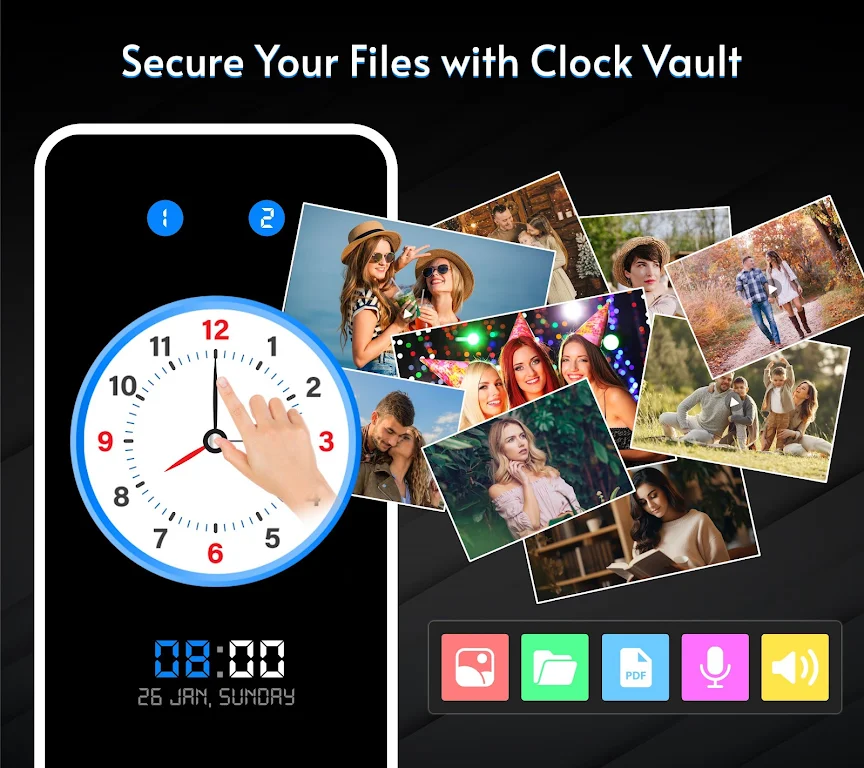 Clock Photo Vault-Hide Picture Screenshot1