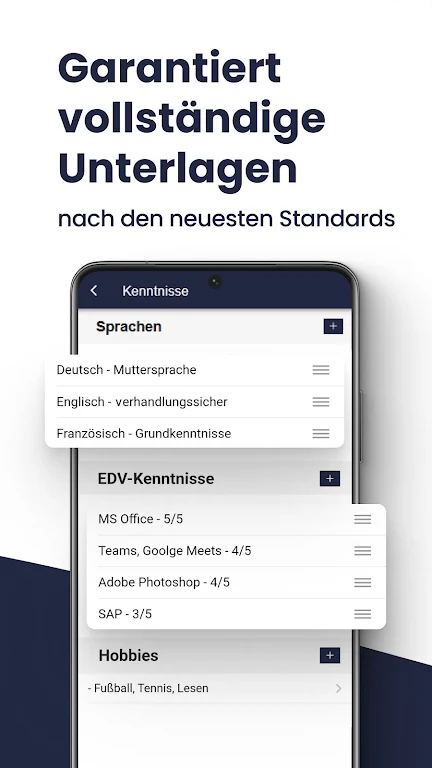 Bewerbungsapp (Lebenslauf App) Screenshot4