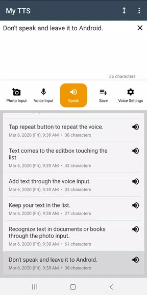 My TTS: Text-to-Speech Screenshot1