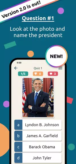 US States & Presidents Quiz – Screenshot1