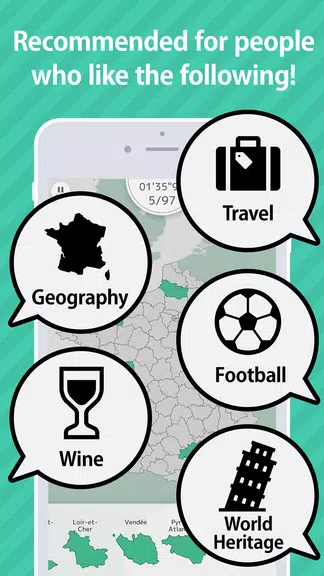 E. Learning France Map Puzzle Screenshot2