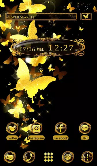 Golden Butterflies Wallpaper Screenshot1