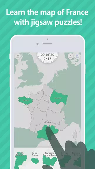 E. Learning France Map Puzzle Screenshot1