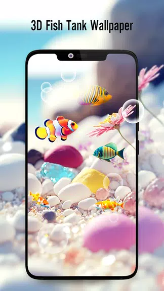 Fish On Screen 3D Wallpaper Screenshot1