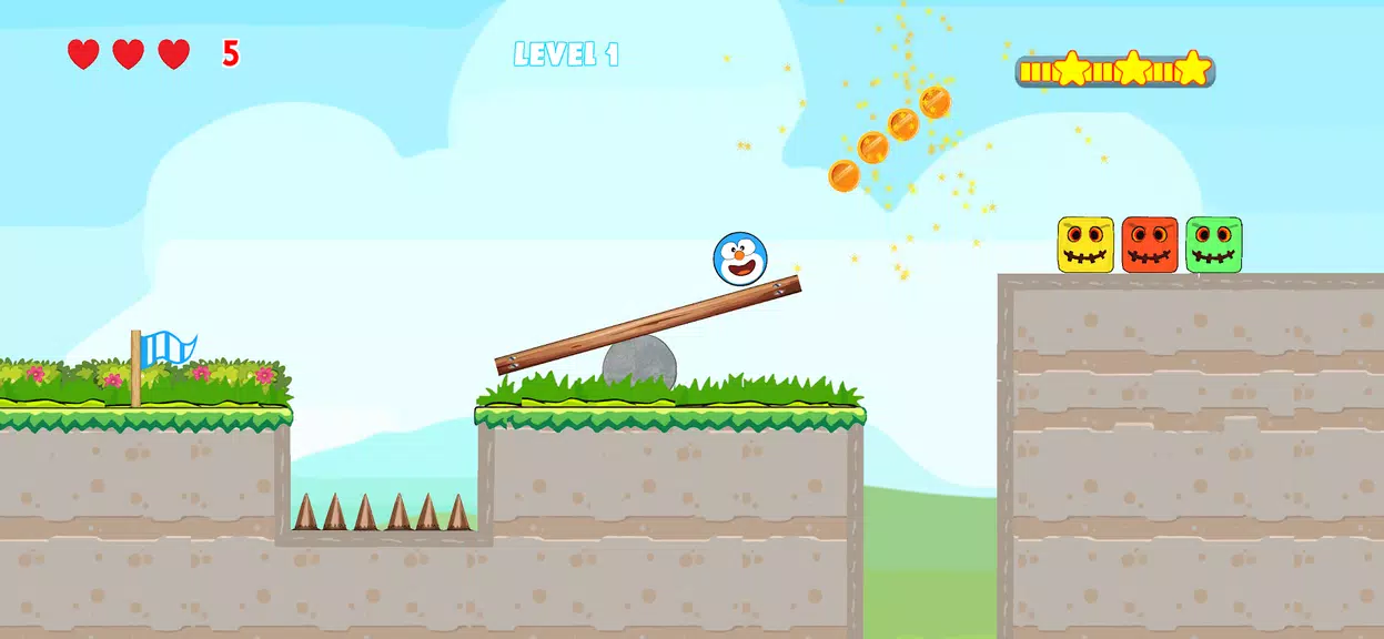 red hero bounce ball adventure Screenshot1