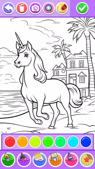 Unicorn Coloring Pages Screenshot1