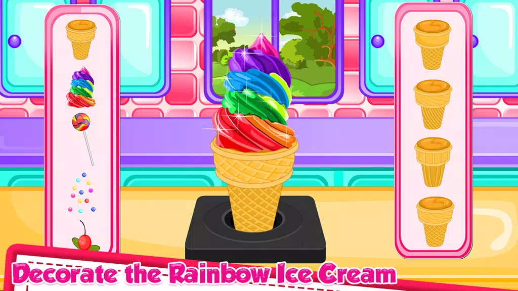 Rainbow Ice Cream Cooking Screenshot1