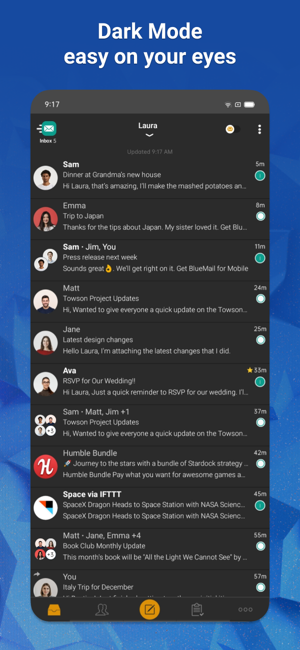 Email Blue Mail - Calendar Screenshot8