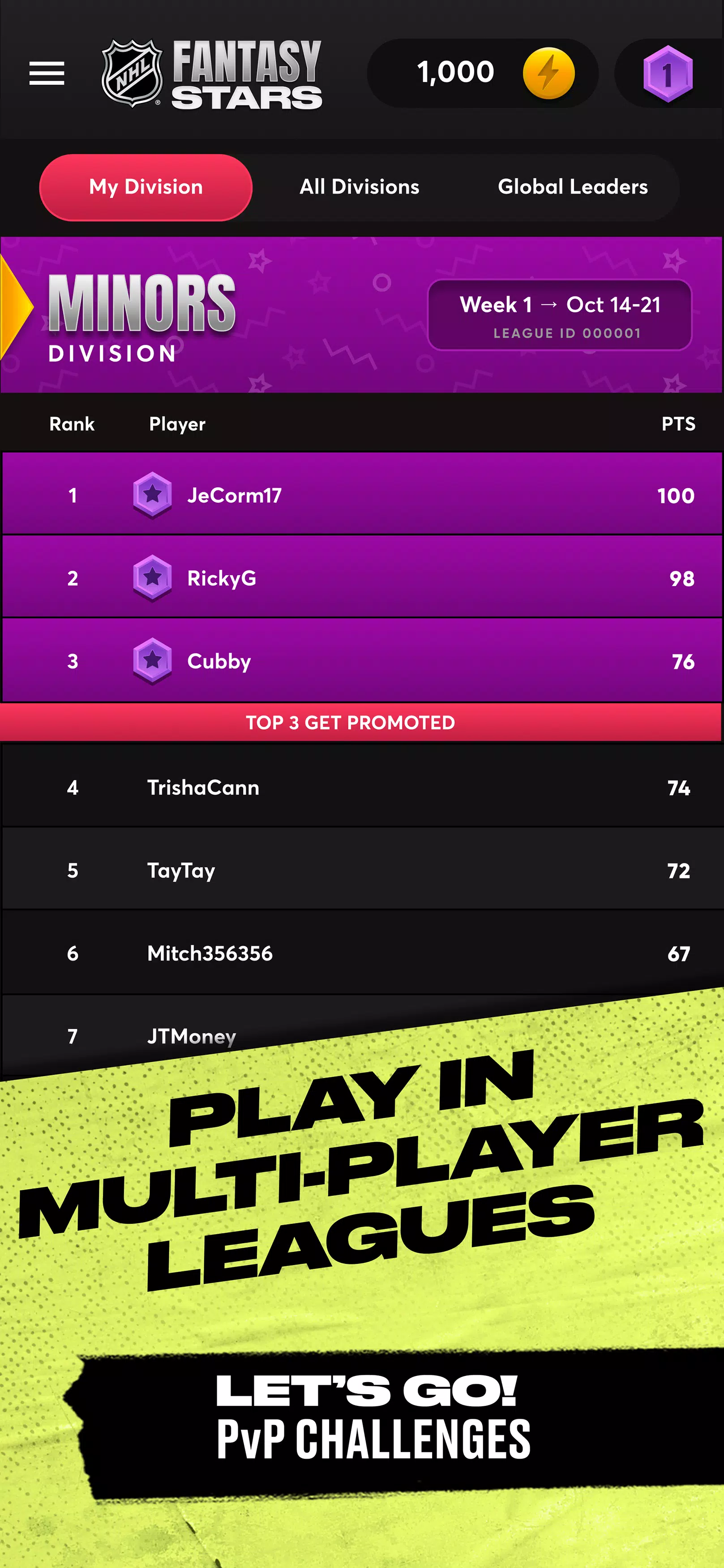 NHL Fantasy Stars Screenshot5