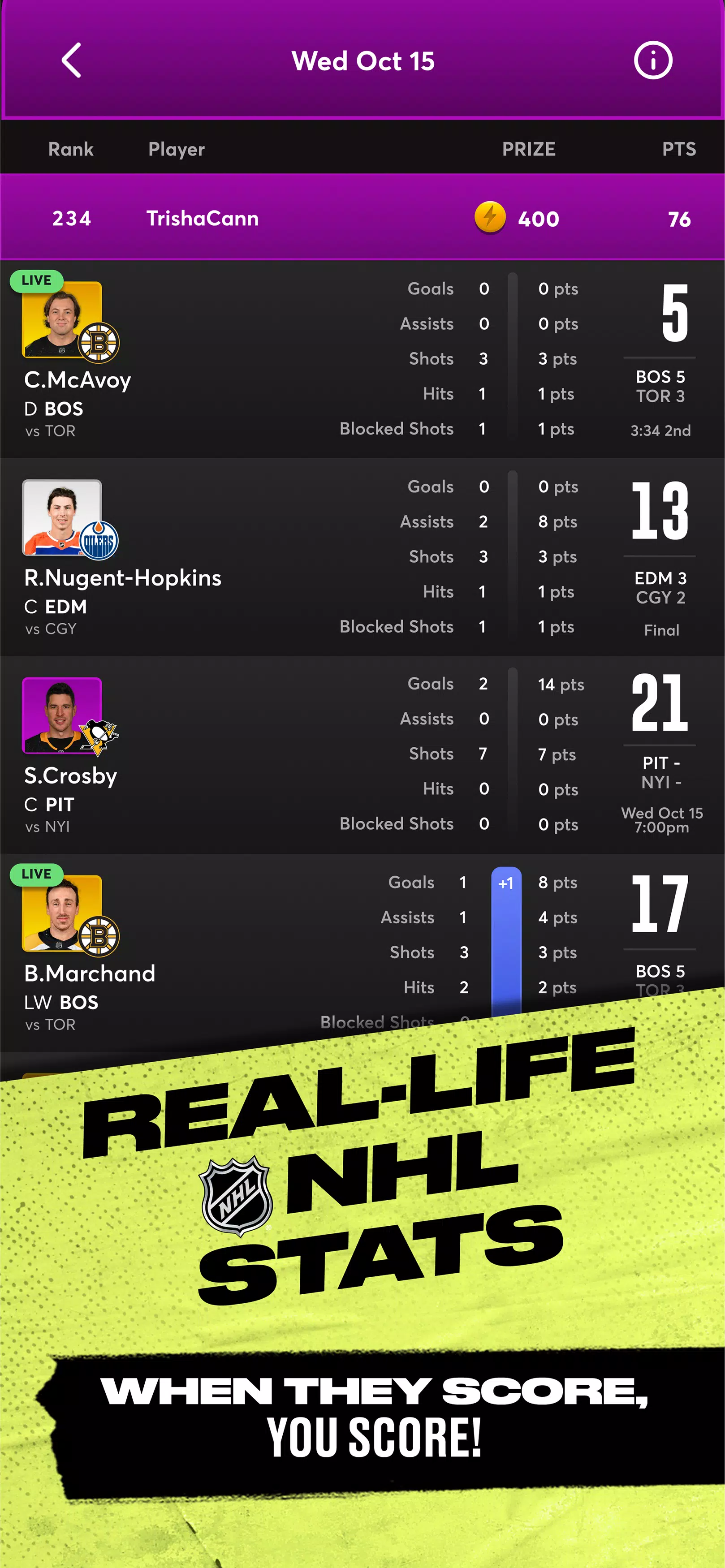 NHL Fantasy Stars Screenshot6